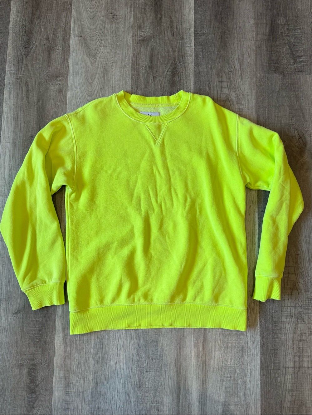 TNA Crewneck Sweatshirt Women’s Small Neon Yellow Pullover Aritzia